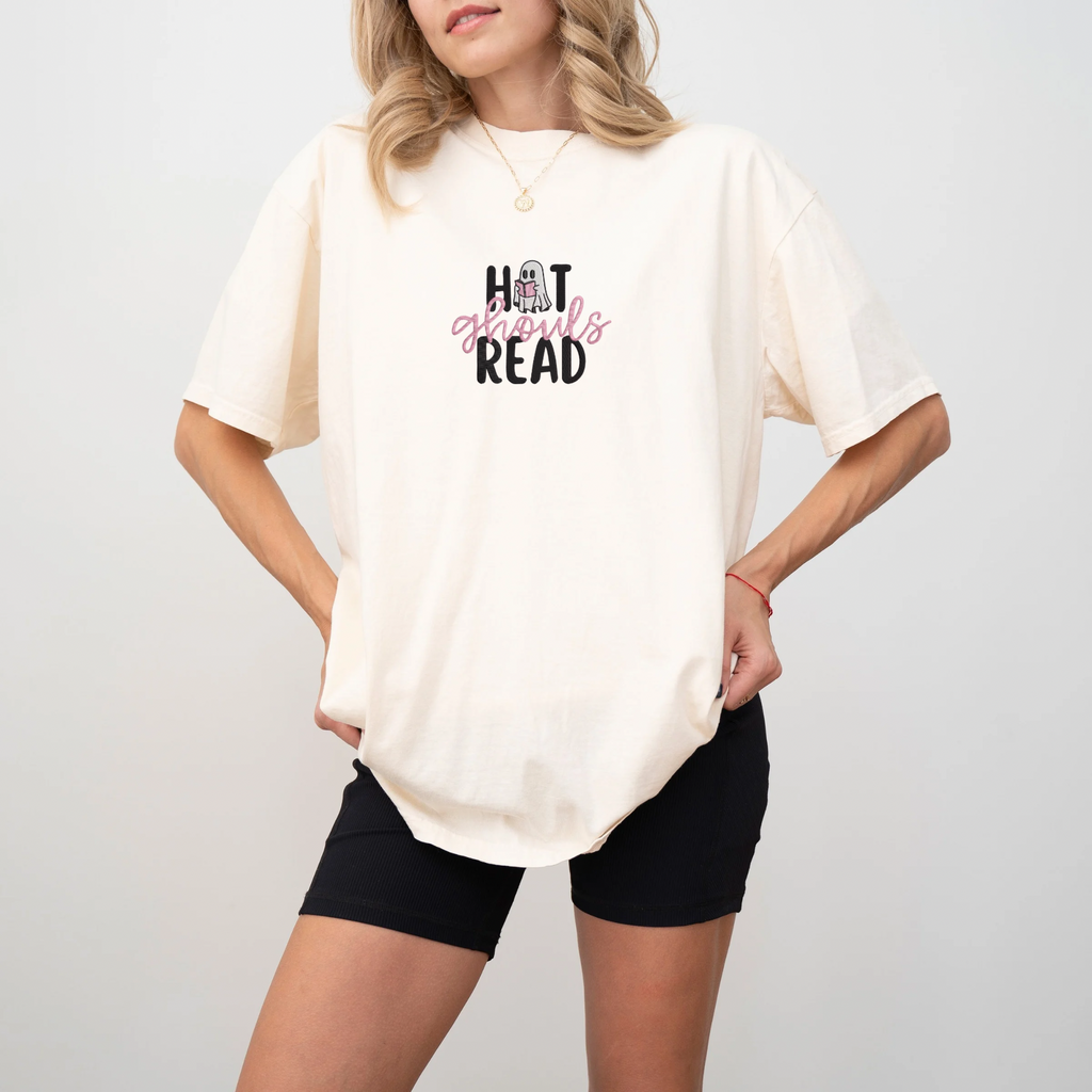 Hot Ghouls Read - Embroidered Tee
