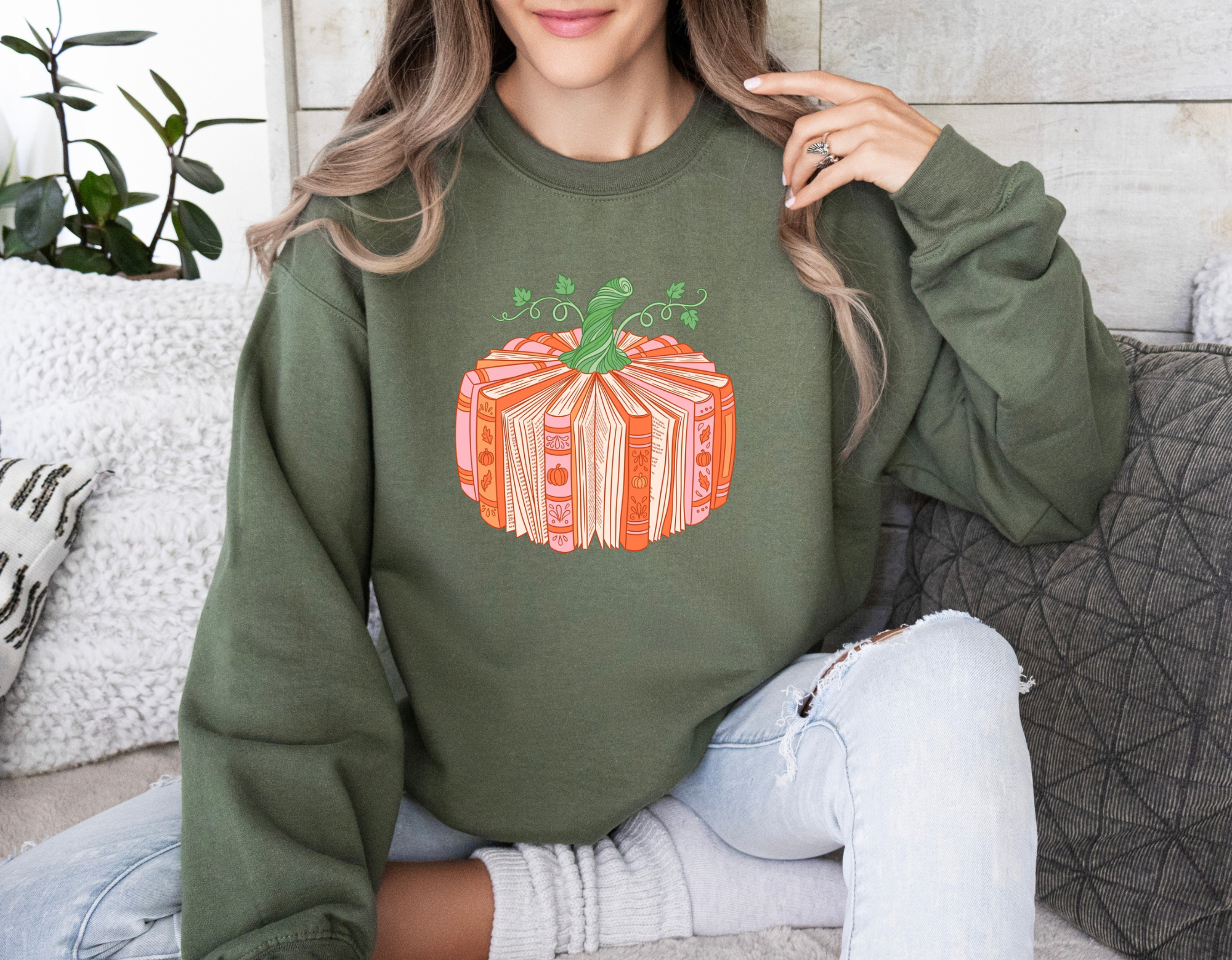 Book Pumpkin - Graphic Crewneck